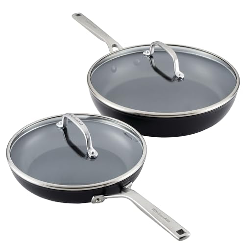 Hard Anodized Nonstick Frying Pan Set