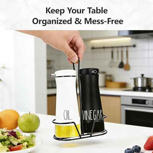 Oil And Vinegar Dispenser Set with Caddy (2 Count)