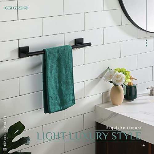 Bathroom Towel Bars 16 Inch Towel Rail Matte Black 40CM Hand Towel Holder for Bath Kitchen Wall Stainless Steel B4005BK