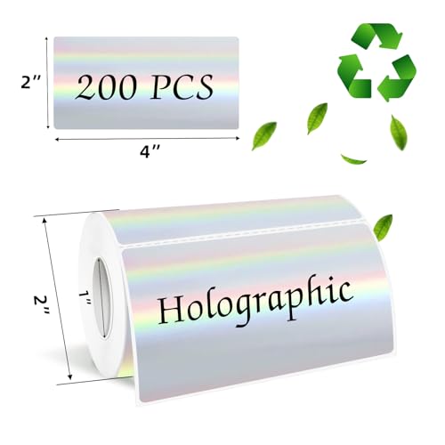2x4 Inch Holographic Thermal Labels
