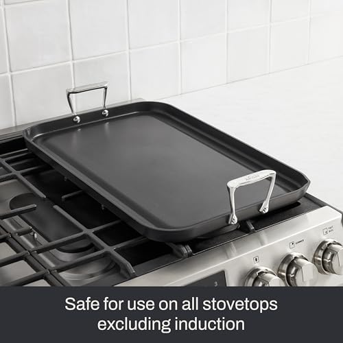 HA1 Hard Anodized Nonstick Griddle Pan For Stovetop 13 x 20 Inch