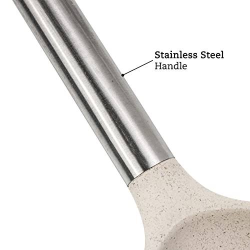 Cream Wheat Straw Spoon with Stainless Steel Handle Kitchen Utensils