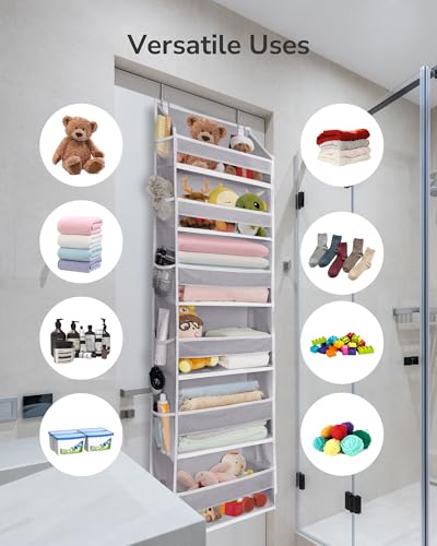 Over The Door Organizer with 6 Large Pockets 12 Side Pockets