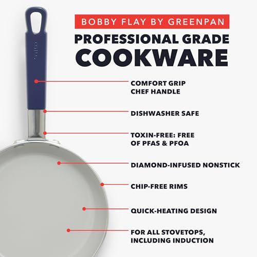 x Bobby Flay 8" Diamond Ceramic Nonstick Frying Pan