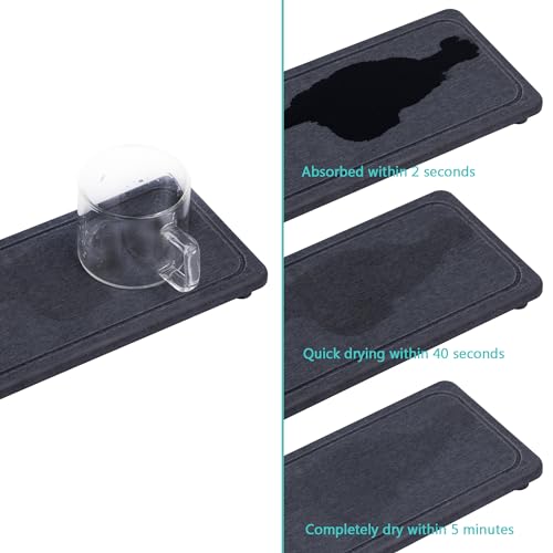 2Pcs Water Absorbent Diatomite Coasters Bathroom Sink Stone Trays (2 Count)