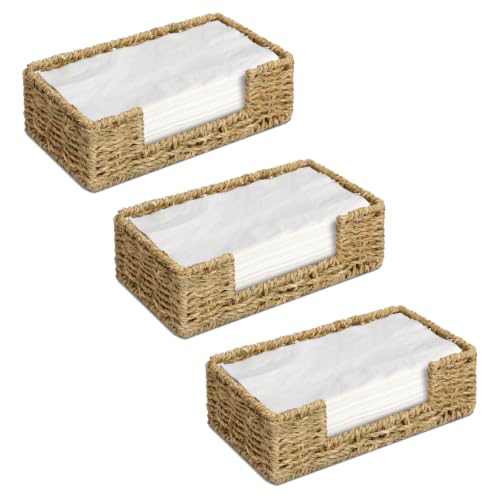 Tissue Holder Wicker Woven Basket Bathroom Decor Hand Towel Toilet Paper
