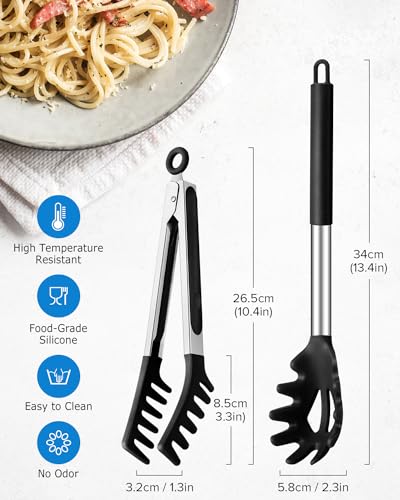 Silicone Spaghetti Spoon and Pasta Tong