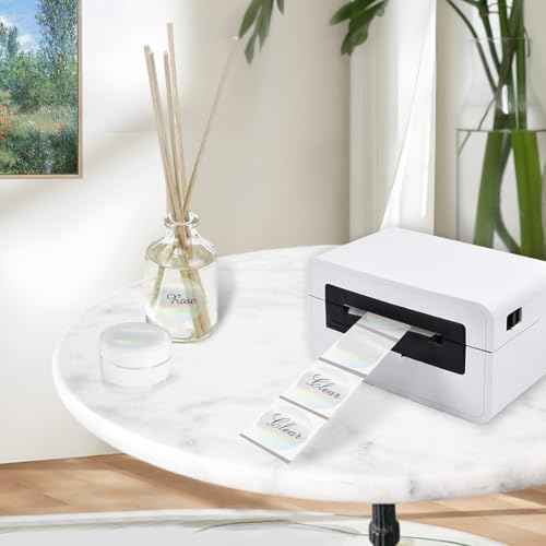 1.5" Round Transparent Thermal Label Stickers