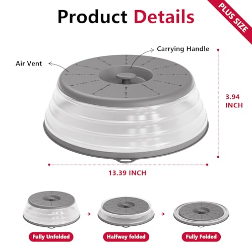 Microwave Splatter Cover Vented for Food with Hook Hole