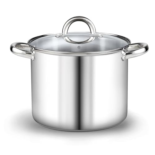 Basics 12 Quart Stainless Steel Stock Pot with Lid