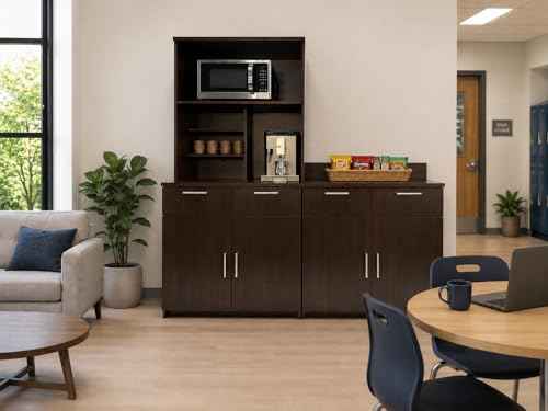 Microwave Hutch Cabinet with 2