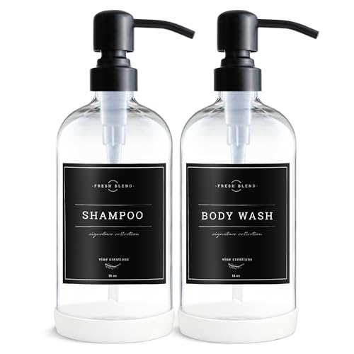 Clear Glass Soap Dispenser (2 Count)