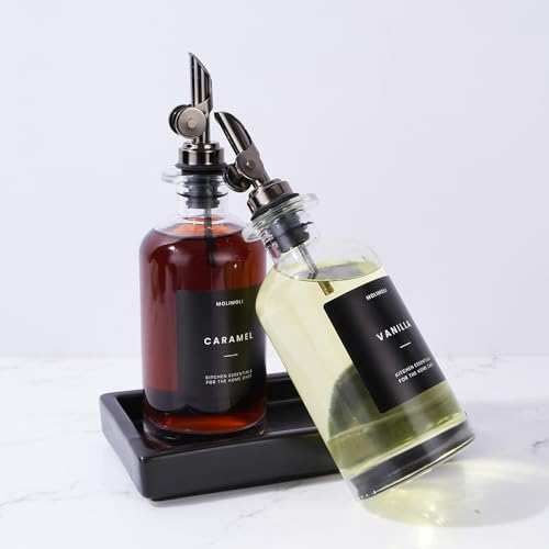 Oil and Vinegar Dispenser with Metal Pour Spout (2 Count)