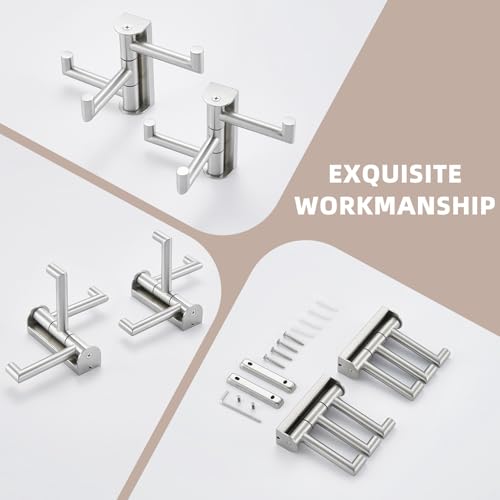 Swivel Towel Hook Brushed Nickel (2 Count)