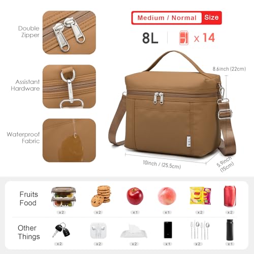 NOL 8L Insulated Lunch Bag for Women