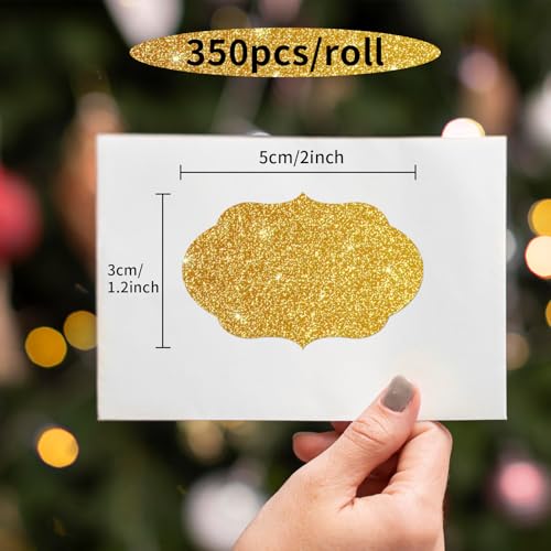 Bright Gold Labels Stickers