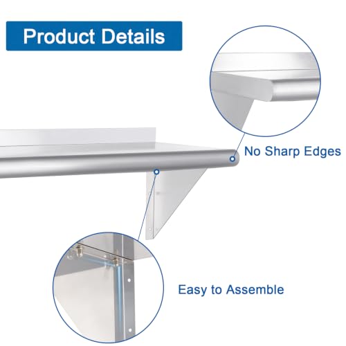 HARDURA Stainless Steel Shelf 12" x 24"