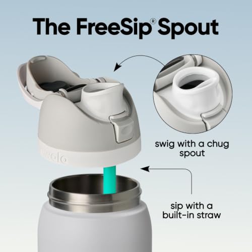 FreeSip Stainless Steel Water Bottle 32 oz Iced Breeze