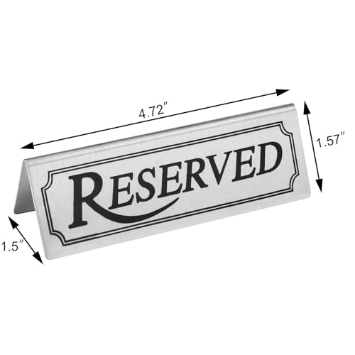 Stainless Steel Table Tent Sign (6 Count)