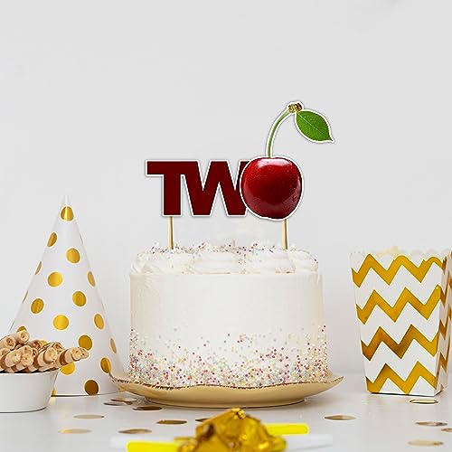 Cherry Two Cake Topper