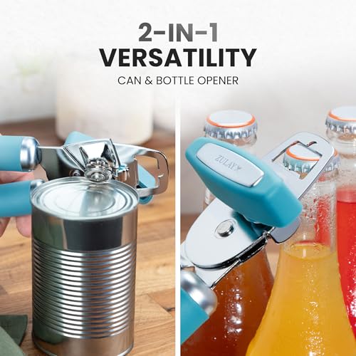 Heavy Duty Stainless Steel Can Opener Manual with Bottle Opener