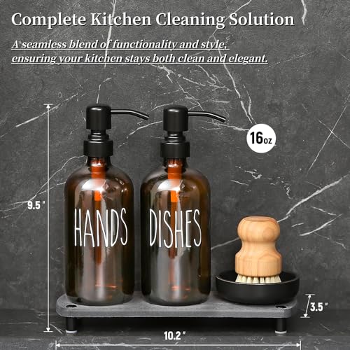 Soap Dispenser Set Comes with Stainless Steel Pumps