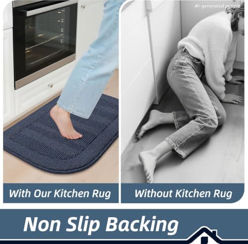 30x18 Inch Kitchen Rugs Non Slip Washable Sink Rug (3.75 Sq Ft)
