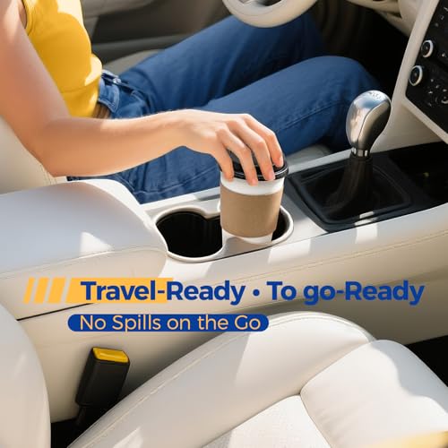16 oz 100 Pack To Go Coffee Cups with Lids and Sleeves (100 Count)