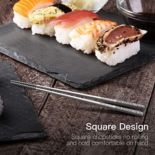 Metal Chopsticks Reusable 18 (5 Count)