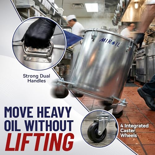 Oil Disposal Caddy with Caster Wheels