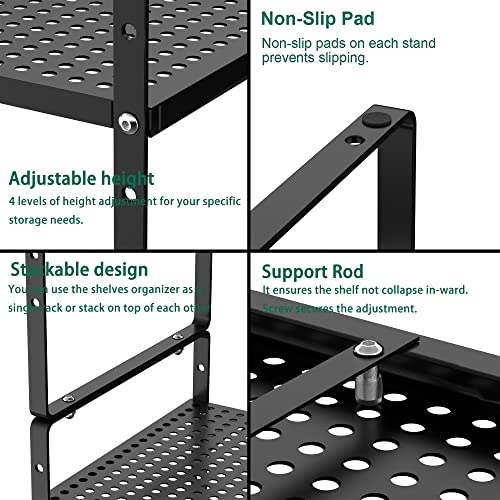 Large Expandable Cabinet Storage Shelf Organizer Rack