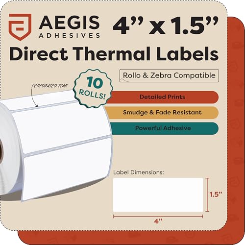 4" X 1.5" Direct Thermal Labels