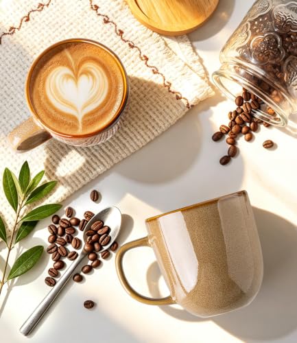 Ceramic Coffee Mugs Set of 6 (6 Count)
