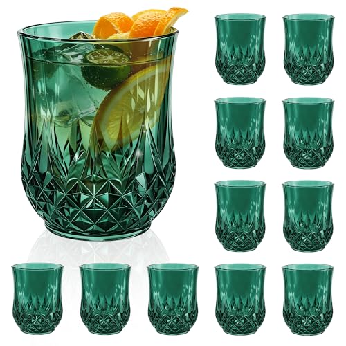 12 Pack Plastic Stemless Wine Glasses (12 Count)