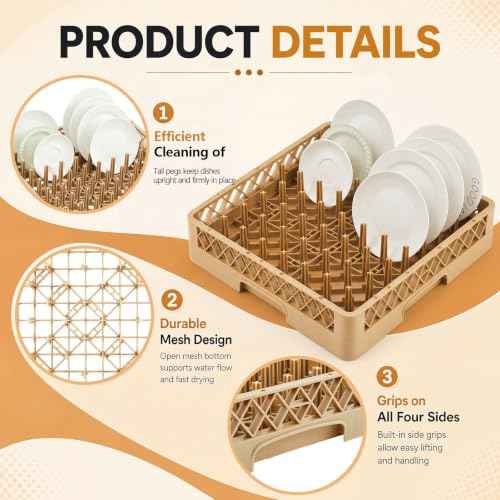 1 Pack Commercial Dishwasher Tray Rack