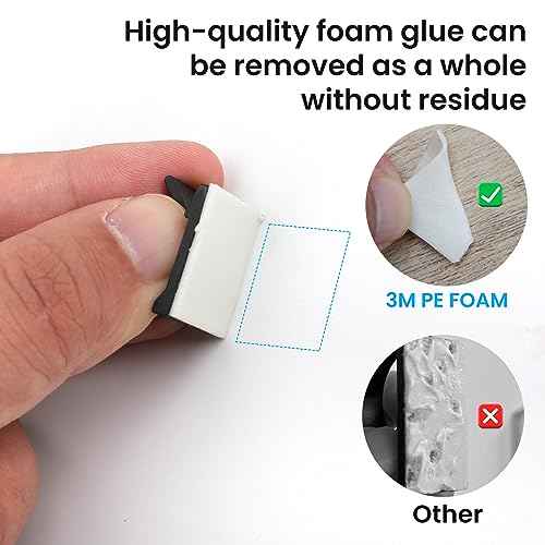 Cable Clips Adhesive Cord Clips for USB Cables (30 Count)