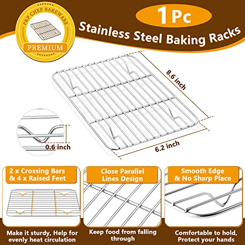 Stainless Steel Baking Cookie Sheet Pan with Rack Set