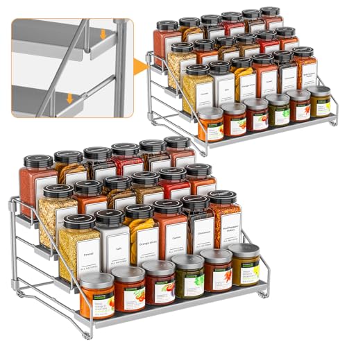 4 Tier Spice Rack for Cabinet (2 Count)
