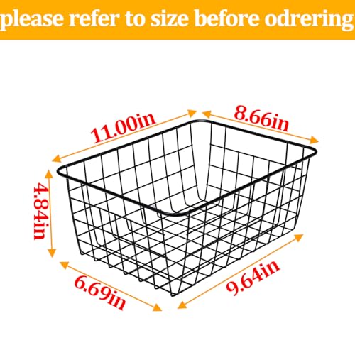 Wire Baskets with Handles (4 Count)
