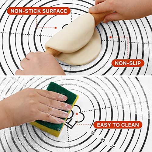 26"x16" Large Durable Silicone Baking Mat for Pastry and Bread
