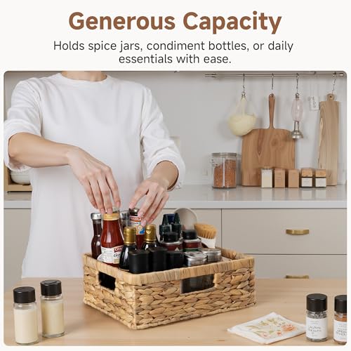 Water Hyacinth Pantry Baskets for Organizing