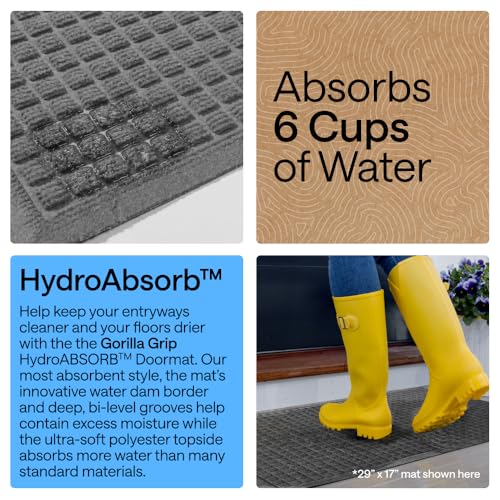 HydroABSORB Door Mat for Indoor Outdoor Use