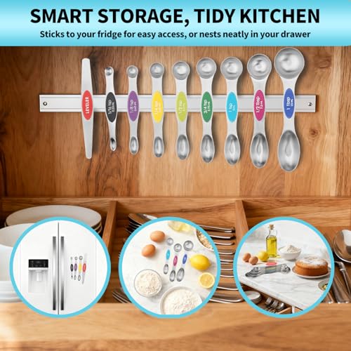 Magnetic Measuring Cups and Spoons Set of 16