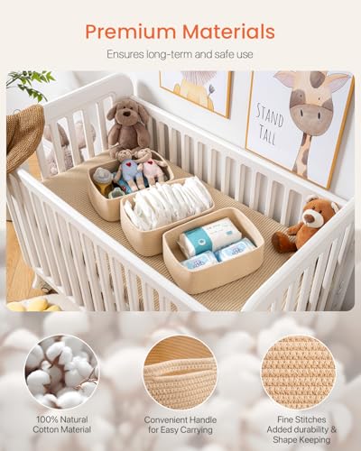 Small Woven Storage Basket for Organizing (3 Count)