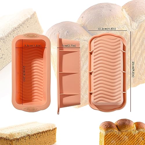 3PCS Silicone Bread Loaf Pan (3 Count)