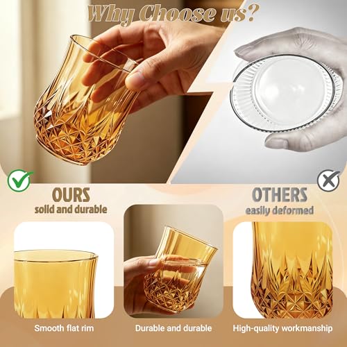 40 Pack Plastic Stemless Wine Glasses (40 Count)