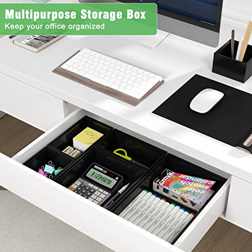 Black Bamboo Bathroom Drawer Organizer