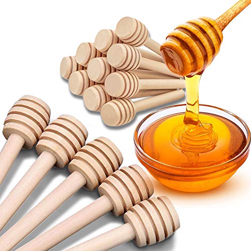 Premium 50 Pack 3 Inch Mini Wooden Honey Dipper Stick
