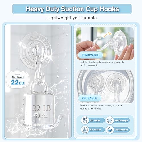 Suction Cup Hooks with Wipes (5 Count)