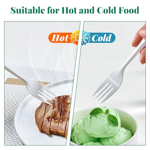 1000 Count White Plastic Forks